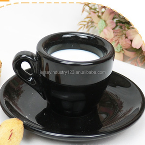 Tasse à café épaisse avec soucoupe Céramique Tasse à expresso extra épaisse Tasses à expresso italiennes épaisses 50ml - Product Image 4