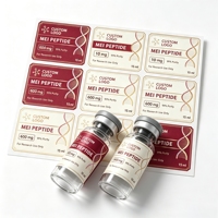 Étiquette autocollante pour flacon de peptides 59 Cryo Proof RUO Lab, étanche, anti-décollage, résistante aux basses températures, autocollant pour échantillons