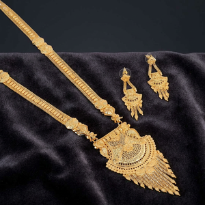Wholesale Fashion 14K 18K 24K Gold Filled <b>Long</b> <b>Necklaces</b> Set, Floral Design Forming <b>Long</b> Jewelry Set, Brass Gold Plated Jewelry. - Product Image 3