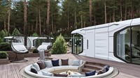 Maison mobile modulaire préfabriquée durable anti-corrosion de luxe Maison à capsule spatiale à commande vocale intelligente pour l'extérieur