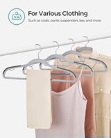 Cintres modernes en plastique brillant robuste pour pantalons, gain de place, 16,5 pouces de large, crochet pivotant à 360°, antidérapant, pour salle de bain