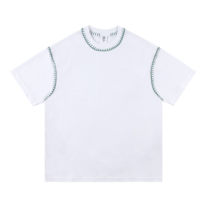 OEMメンズTシャツフラットホワイトショルダールーズフィット重量ブランク特大デザイン - Product Image 2