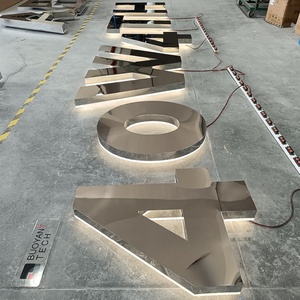 Enseigne LED pour entreprise, enseigne extérieure pour bâtiment, devanture de magasin, logo rétroéclairé, signalétique 3D, lettres en relief - Product Image 1