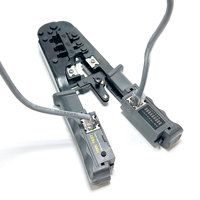 Cortador de alambre de acero multifunción Modular RJ11/RJ12/RJ45 6P/8P herramienta de prensado con probador Pelacables Ethernet OEM personalizable