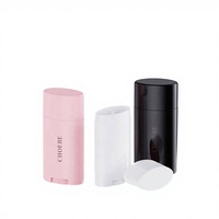 Choebe 30ml 50ml 75ml 75g Contenant ovale en plastique PP à remplissage par le bas, tube vide pour déodorant stick ou gel anti-transpirant