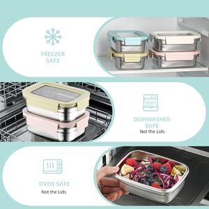 Stainless Steel <b>Lunch</b> <b>Box</b> <b>for</b> Kids Leak Proof Food Containers Reusable <b>Lunch</b> Container Metal <b>Bento</b> <b>Box</b> <b>Adult</b> Microwave - Product Image 5