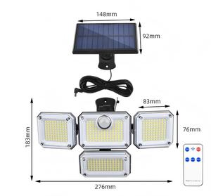Thế Hệ Mới 333led Năng Lượng Mặt Trời An Ninh Tường Ánh Sáng Cảm Biến Chuyển Động 3-Đầu Dẫn Nhẹ Lũ Lụt Ánh Sáng Cho Nhà Sàn Nhà Để Xe Kho Ip65 - Product Image 5