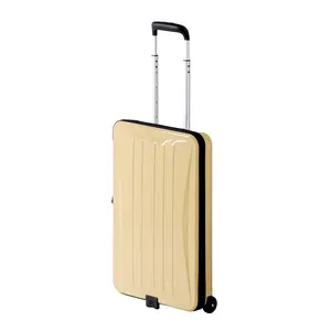 HongYue collapsible luggage light weight PC wheeled suitcase save 50% shipping cost