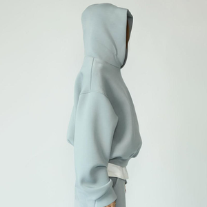 Conjunto de Sudadera con Capucha Azul Claro, Unisex, Personalizable, de Algodón Grueso, Estilo Urbano, para Hombre - Product Image 4