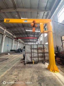 Nouveaux produits : Grue à flèche de 2 tonnes avec <span class=keywords><strong>palan</strong></span> électrique, grue à flèche fixée au sol pour atelier en acier, utilisation intérieure sécurisée - Product Image 5