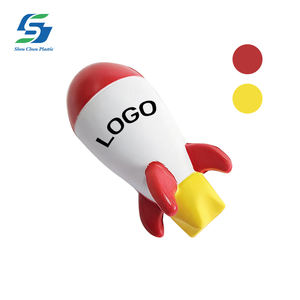 All'ingrosso cartone animato personalizzato razzo palla antistress PU Space Toy stampato con Logo ispirato a NASA regalo promozionale per alleviare l'ansia - Product Image 1