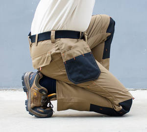 Pantalon de travail chino kaki Pantalon cargo en denim personnalisé pour femme pour homme - Product Image 5