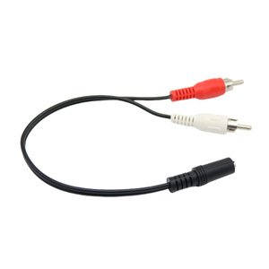 Cable de audio de 3.5mm hembra a doble RCA macho, cable de cobre con niquelado para conexión de altavoces - Product Image 1
