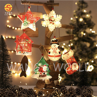 Chaîne de lumière LED décorative de Noël étanche étoile à cinq branches lanterne lettre lumières d'ambiance suspendues lumineuses