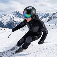 Casque de snowboard pour homme avec clip de fixation de masque intégré, système de réglage Boa ajustable, commande en gros, distributeur, fournisseur chinois