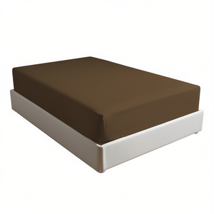 Sábana Ajustable 100% Algodón Marrón Italiana Individual 90x200cm - Product Image 3