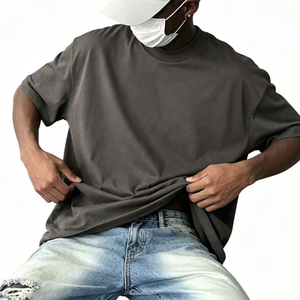 <span class=keywords><strong>T</strong></span>-shirts Homme en Coton Lourd Style <span class=keywords><strong>Japonais</strong></span> Tendance 2026 – Nouvelle Marque Transfrontalière Fashion Forward pour le <span class=keywords><strong>Streetwear</strong></span> - Product Image 5