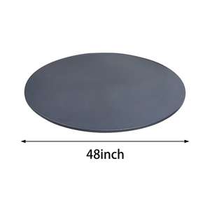 Tovaglia rotonda portatile grigia da 48 pollici con retro in flanella antiscivolo per tavolo da Picnic da esterno per salotti da pranzo degli hotel - Product Image 2