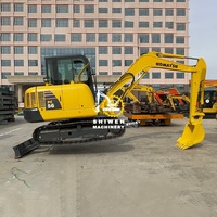 Excavadora Komatsu PC56 PC55 PC60 PC70 PC40 PC35 PC78, miniexcavadora usada Komatsu PC 78 con hoja topadora máquina de uso doméstico
