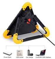 Lampe de travail LED COB rechargeable par USB de sécurité Lampe de travail d'urgence à torche super lumineuse pliable à 180 ° pour les problèmes de stationnement sur la route