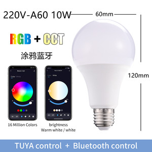 ทูย่าสมาร์ทบลูทูธหลอดไฟ LED E27 RGB เปลี่ยนสีได้ ควบคุมผ่านแอพ หรี่แสงได้ แสงวอร์มไวท์ แสงขาว ประหยัดพลังงาน - Product Image 5