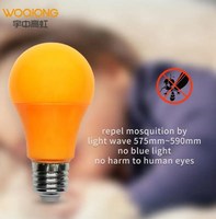 Woojong 2021 Non toxique 220-240V EMC LED ampoule moustique tueur lampe B22/E27/E26 Base corps en plastique efficace répulsif