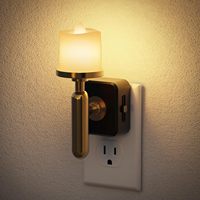 Lampu Malam LED ZHILAI, Lampu Sensor Senja hingga Fajar untuk Kamar Tidur, Lampu Lilin Tanpa Api yang Dapat Diredupkan