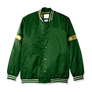 ขายส่งที่กำหนดเอง100% โพลีเอสเตอร์บุรุษซาตินเบสบอลแจ็คเก็ต - Product Image 1