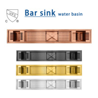 Caniveau de drainage en acier inoxydable rose doré de 900 mm, support de drainage multifonctionnel SUS304, disponible en différentes options de couleur.