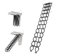 Échelle de grenier télescopique portable pour la maison, escabeau pliant pour loft, escalier intérieur gain de place, monté au plafond