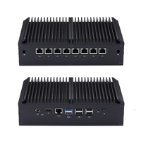 Ordinateur industriel 5e génération Celeron 3205U sans ventilateur 8 ports Ethernet Gigabit LAN Micro PC serveur Linux pare-feu Mini PC