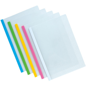 Comix A813 Classeur de rapport format A4, type tiroir, 30 feuilles, ensemble de cinq couleurs, classeur en plastique translucide - Product Image 1