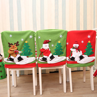 Housse de chaise et de dossier de Noël pour décorations de fête - Nouveau style