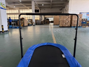 <span class=keywords><strong>Trampoline</strong></span> d'intérieur pliable coloré et sûr pour parents et enfants, mini <span class=keywords><strong>trampoline</strong></span> ovale <span class=keywords><strong>double</strong></span> rebond avec poignée et filet de protection - Product Image 4