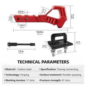 <span class=keywords><strong>Gancho</strong></span> <span class=keywords><strong>de</strong></span> <span class=keywords><strong>Remolque</strong></span> Reforzado Tipo Cola <span class=keywords><strong>de</strong></span> Escorpión con Receptor <span class=keywords><strong>de</strong></span> 2 Pulgadas para Recuperación Todoterreno 4x4 <span class=keywords><strong>de</strong></span> Camiones, SUVs y Jeeps - Product Image 3