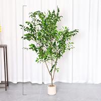 Plante verte artificielle amovible, Arbre porte-bonheur, Plante verte artificielle pour l'intérieur, Décoration de salon, Ornement décoratif pour magasin