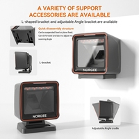 Escáner de Código de Barras Omnidireccional NORGEE HENEX H8000 2D, USB, para Supermercados, Garantía de 3 Años, en Stock