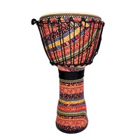 Vente en gros de tambours africains 8 "/ 10"/12 "Tambour à percussion à main Djembe Tambour africain