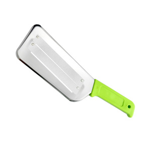 Pelador de acero inoxidable, pelador de doble filo, pelador multifuncional para repollo, triturador, pelador de caña de azúcar, rebanador con mango de goma. - Product Image 3