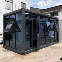 Mini maison conteneur pliable préfabriquée à stabilité standard à vendre Maison mobile pliante préfabriquée facile à construire