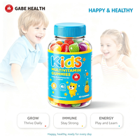 Gummies multivitaminées en gros pour enfants, 60 vitamines (A, C, D, E, B, Zinc), nutrition quotidienne, immunité, croissance, pectine de fruits naturelle, végétaliennes, OEM