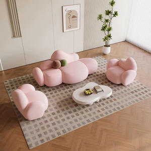Nordic Style Rectangle Shaped <b>Sofa</b> Chair with Sponge Filling Apartment-Friendly Fabric Covered Living Room Furniture - Product Image 5