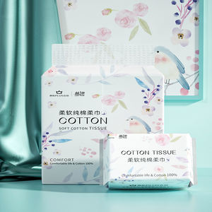 Lampure <span class=keywords><strong>Tissus</strong></span> en Coton Vente en Gros Mouchoirs en Tissu 100% Coton Biodégradable Bio Sec et Humide Serviette d'Essuyage pour le Visage Pur Coton - Product Image 1