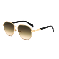 Lunettes de soleil pilote 2027 pour hommes et femmes, vintage, vision de jour et de nuit, lunettes de conduite, UV400, jaunes et vertes, haute qualité