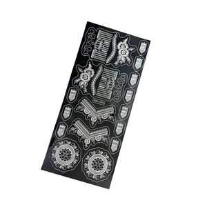 Nouveau <span class=keywords><strong>pochoir</strong></span> personnalisé en plastique pour henné temporaire, autocollant de <span class=keywords><strong>peinture</strong></span> corporelle, étanche et réutilisable, modèle PVC pour main et pied, idéal pour les fêtes - Product Image 4