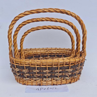 Lot de paniers en vrac OEM, paniers en osier, directement de l'usine, prêts à être expédiés, décoration maison style ferme