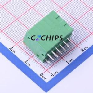 JL141V-25406GA1 Spring Terminal Block Through hole Component (THT),P=2.54mm Connector 1x6P 2.54mm Green Through Hole - Product Image 2