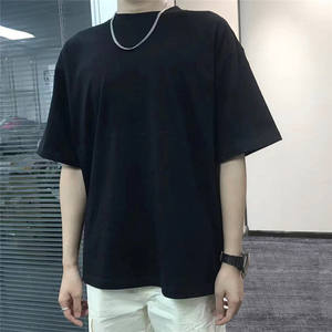 เสื้อยืดผ้าฝ้าย100% คอกลมสำหรับผู้ชายและผู้หญิงเสื้อยืดลำลองสีทึบ240 GSM ว่างปรับแต่งได้ - Product Image 5
