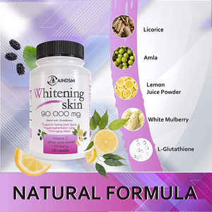 Capsule de blanchiment de la peau à l'extrait de cannelle et de citron, étiquette personnalisée, L-glutathion, complément alimentaire pour blanchir la peau - Product Image 2