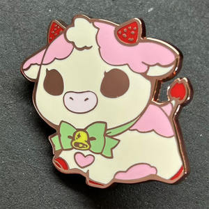 中国工厂供应商金属徽章硬软珐琅别针动漫模切印刷定制珐琅别针黑色镀镍铸造 - Product Image 2